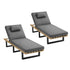 Livsip 3‑Piece Sun Lounge Set – Grey, 5‑Level Recline, Cushions & Table