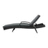 Outdoor Sun Lounger Waterproof Adjustable Black  X2