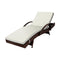 Outdoor Sun Lounger Waterproof Adjustable Beige&Brown