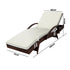 Outdoor Sun Lounger Waterproof Adjustable Beige&Brown