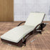 Outdoor Sun Lounger Waterproof Adjustable Beige&Brown