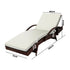 Outdoor Sun Lounger Waterproof Adjustable Beige&Brown X2