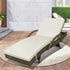 Outdoor Sun Lounger Waterproof Adjustable Grey&Beige