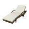 Outdoor Sun Lounger Waterproof Adjustable Grey&Beige