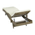 Outdoor Sun Lounger Waterproof Adjustable Grey&Beige