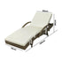 Outdoor Sun Lounger Waterproof Adjustable Grey&Beige X2