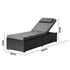 Sun Lounge Adjustable Reclining Angle Black&Grey