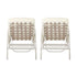 Livsip 3PCS Outdoor Sun Lounger Wicker Lounge Table Chairs Grey