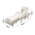 Livsip 2PCS Outdoor Sun Lounge Wicker Bed Patio Furniture Beige