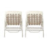 Livsip 2PCS Outdoor Sun Lounge Wicker Bed Patio Furniture Beige