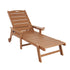 Livsip 2PCS Sun Lounges HDPE Outdoor Pool Lounger Adjustable Cup Holder Natural