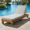 Outdoor Sun Lounge with 4-Level Adjustable Backrest, Beige, 150kg