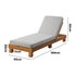 Outdoor Sun Lounge with 4-Level Adjustable Backrest, Beige, 150kg
