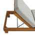 Outdoor Sun Lounge with 4-Level Adjustable Backrest, Beige, 150kg