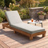 Outdoor Sun Lounge with 4-Level Adjustable Backrest, Beige, 150kg