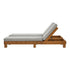 Sun Lounge Set with Matching Glass Coffee Table, Beige, 3-Piece