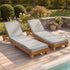 Livsip 2-Piece Outdoor Sun Lounge Set with Adjustable Backrest, Beige Tone