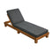Outdoor Sun Lounge with 4-Level Adjustable Backrest, Grey, 150kg