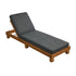 Outdoor Sun Lounge with 4-Level Adjustable Backrest, Grey, 150kg