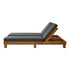 Sun Lounge Set with Matching Glass Coffee Table, Grey, 2-Piece Set