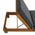 2pc Ribbon Outdoor Sun Lounge Set, Grey, 4-Level Backrest, 150kg