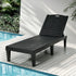 Livsip Sun Lounge – Black, 5‑Level Adjustable Backrest, 150kg Capacity