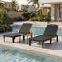 Livsip 3‑Piece Sun Lounge Set – Black, 5‑Level Recline, Table Included