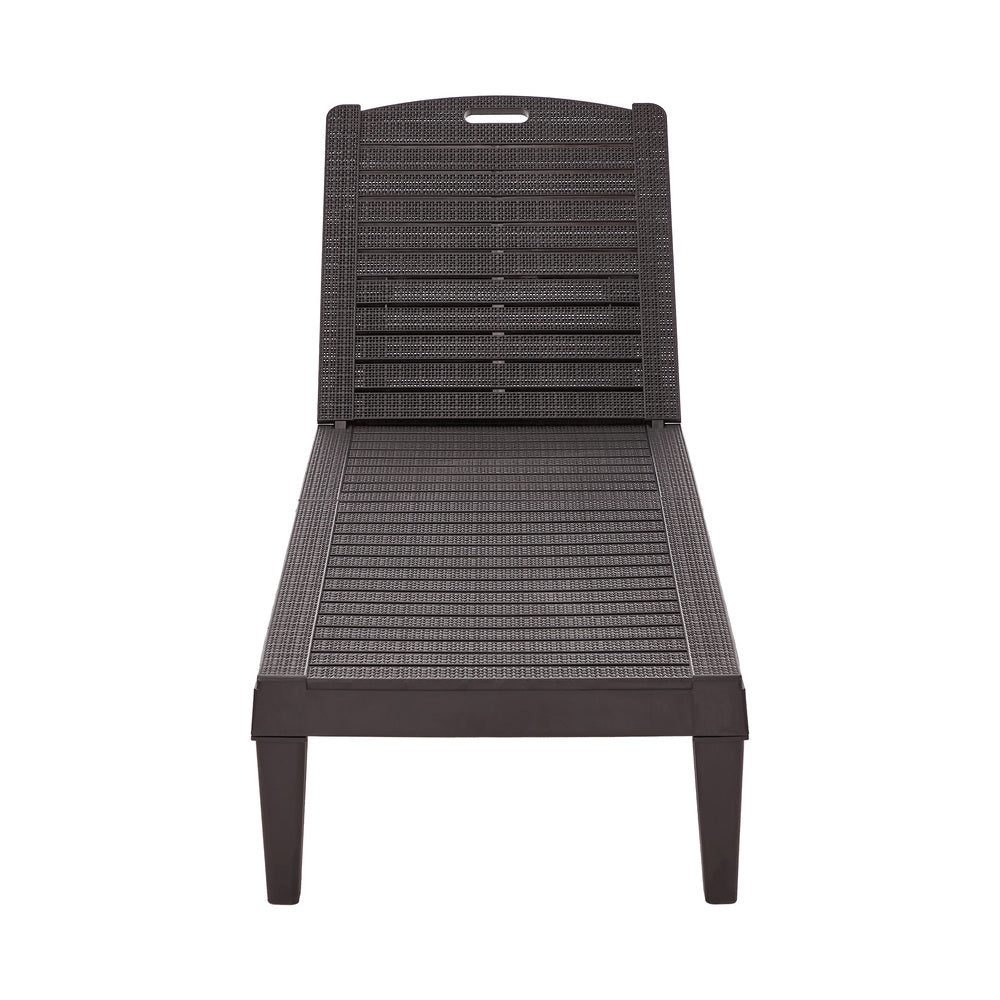 Livsip Sun Lounge – Brown, 5‑Level Adjustable Backrest, 150kg Capacity
