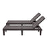 Livsip 2× Sun Loungers – Brown, 5‑Level Adjustable Backrest, 150kg Capacity