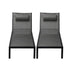Livsip 2pcs Sun Lounge with Aluminium Frame and Wheels