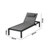 Livsip 2pcs Sun Lounge with Aluminium Frame and Wheels