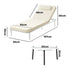 Livsip 3PCS Sun Lounge Outdoor Lounger Set Table Chairs Beige