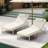 Livsip 2PCS Sun Lounge Outdoor Patio Furniture Setting Beige