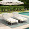Livsip 2PCS Sun Lounge Outdoor Patio Furniture Setting Beige