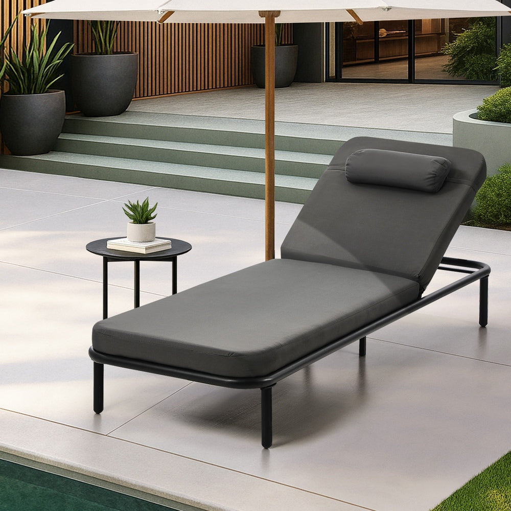 Livsip Sun Lounge Outdoor Patio Furniture Setting Grey
