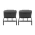 Livsip 3PCS Sun Lounge Outdoor Lounger Set Table Chairs Grey