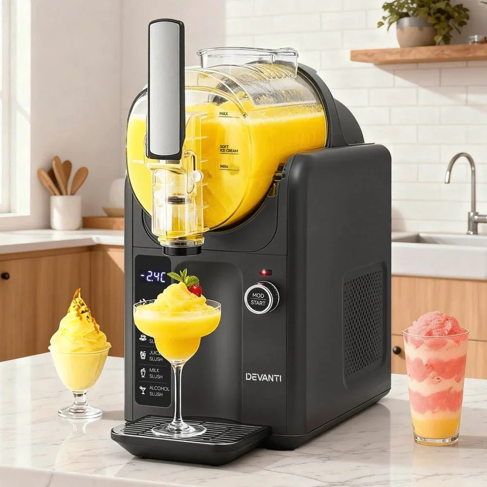 5in1 Slushie Machine Ice Cream Maker 2L Grey
