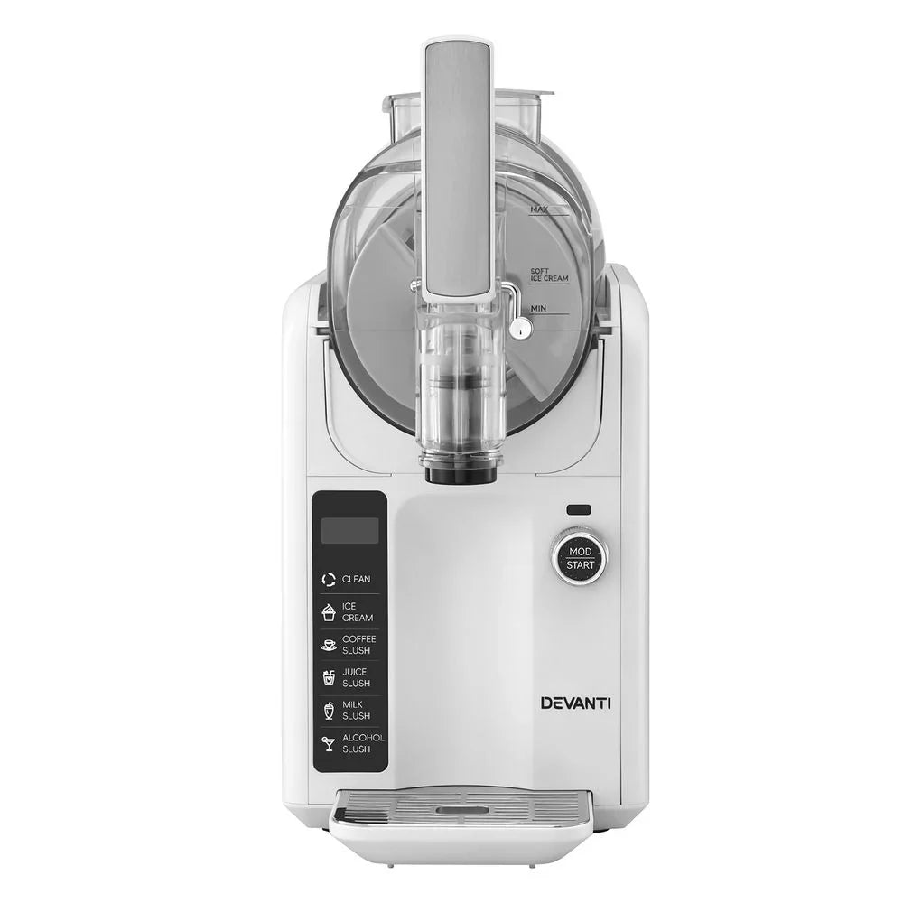 5in1 Slushie Machine Ice Cream Maker 2L White