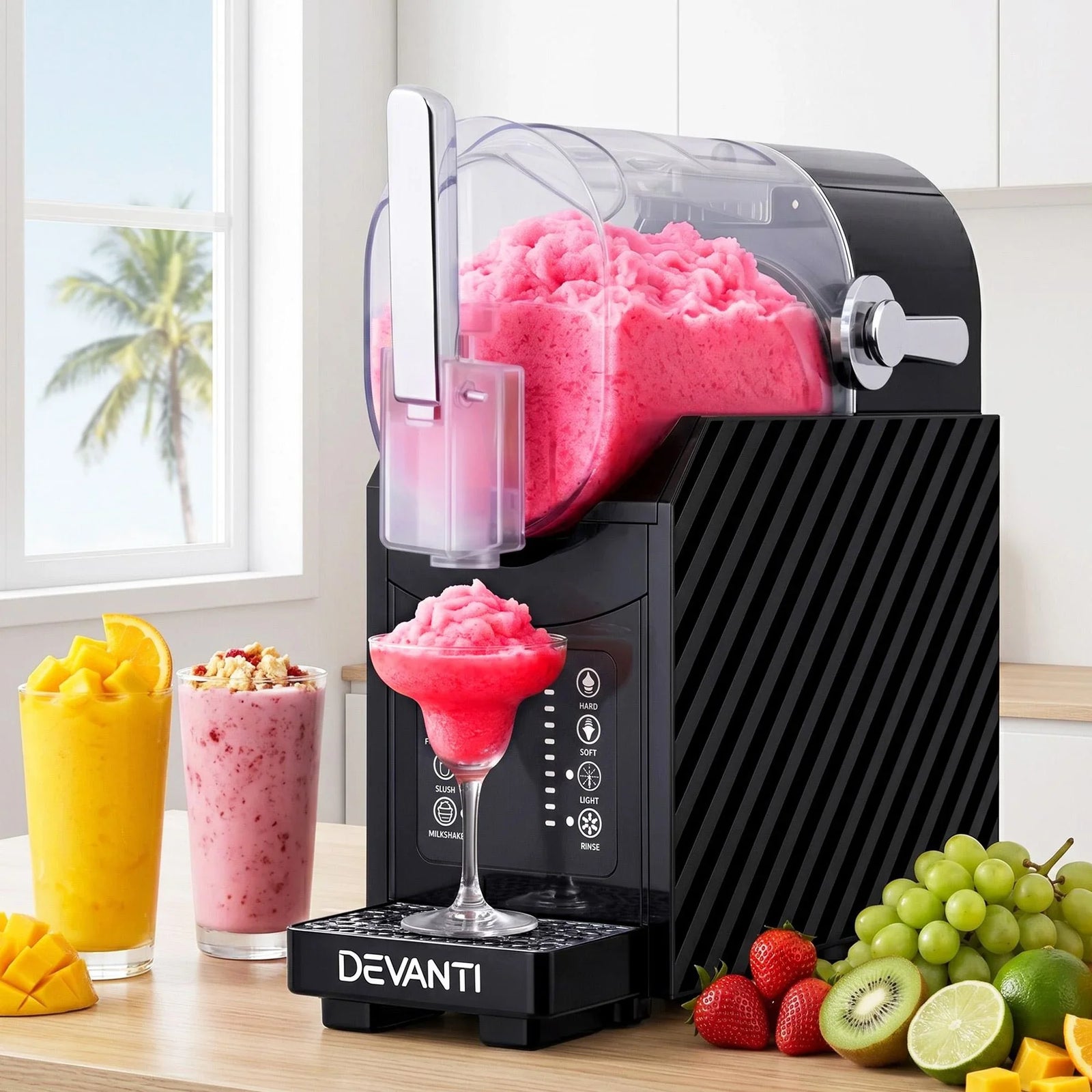1.8L Slushie Machine Maker Frozen Smoothies Milkshakes Black