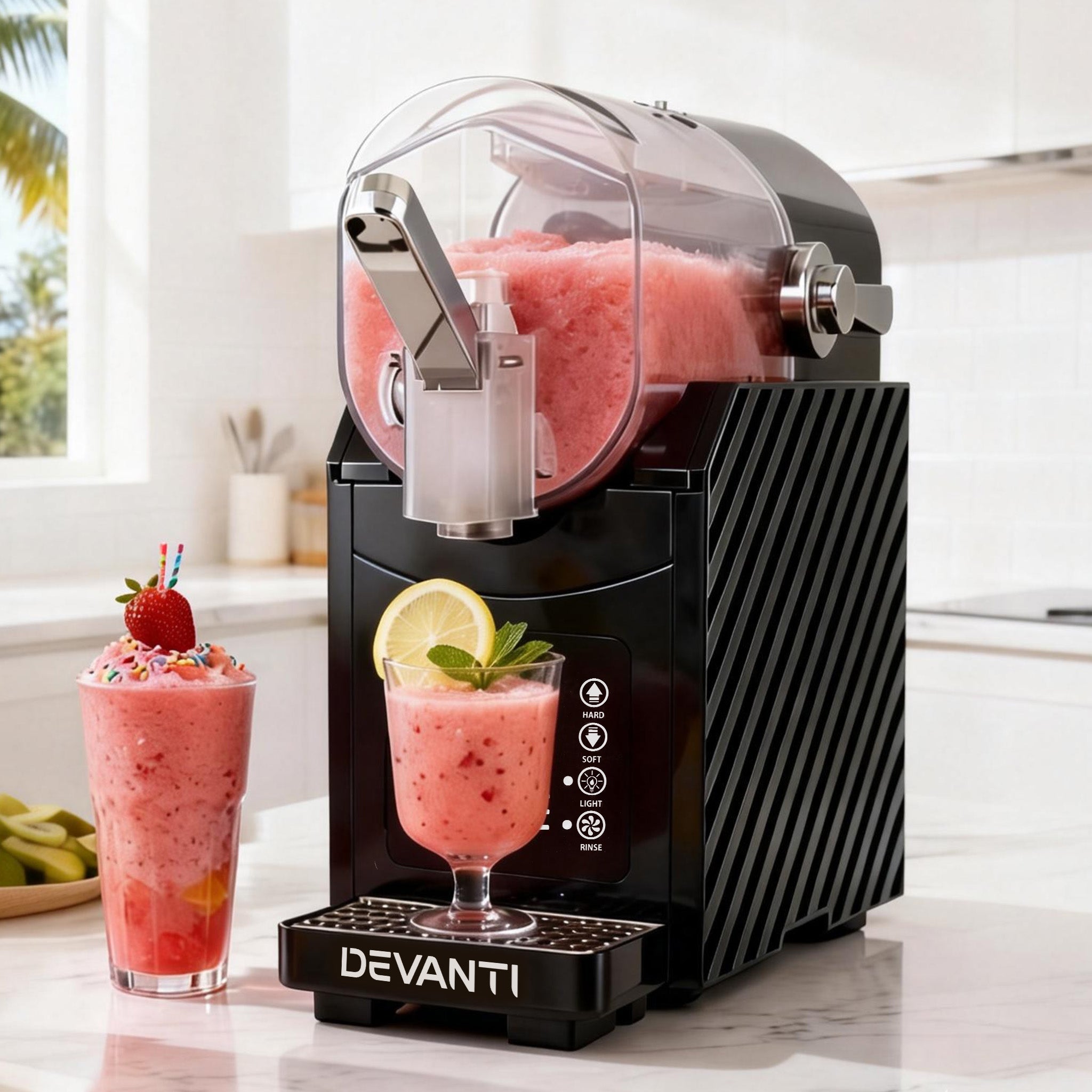 1.8L Slushie Machine Maker Frozen Smoothies Milkshakes Black