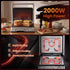Devanti 2000W 3-in-1 Panini Press Grill Sandwich Maker 180° Open 4 Slice