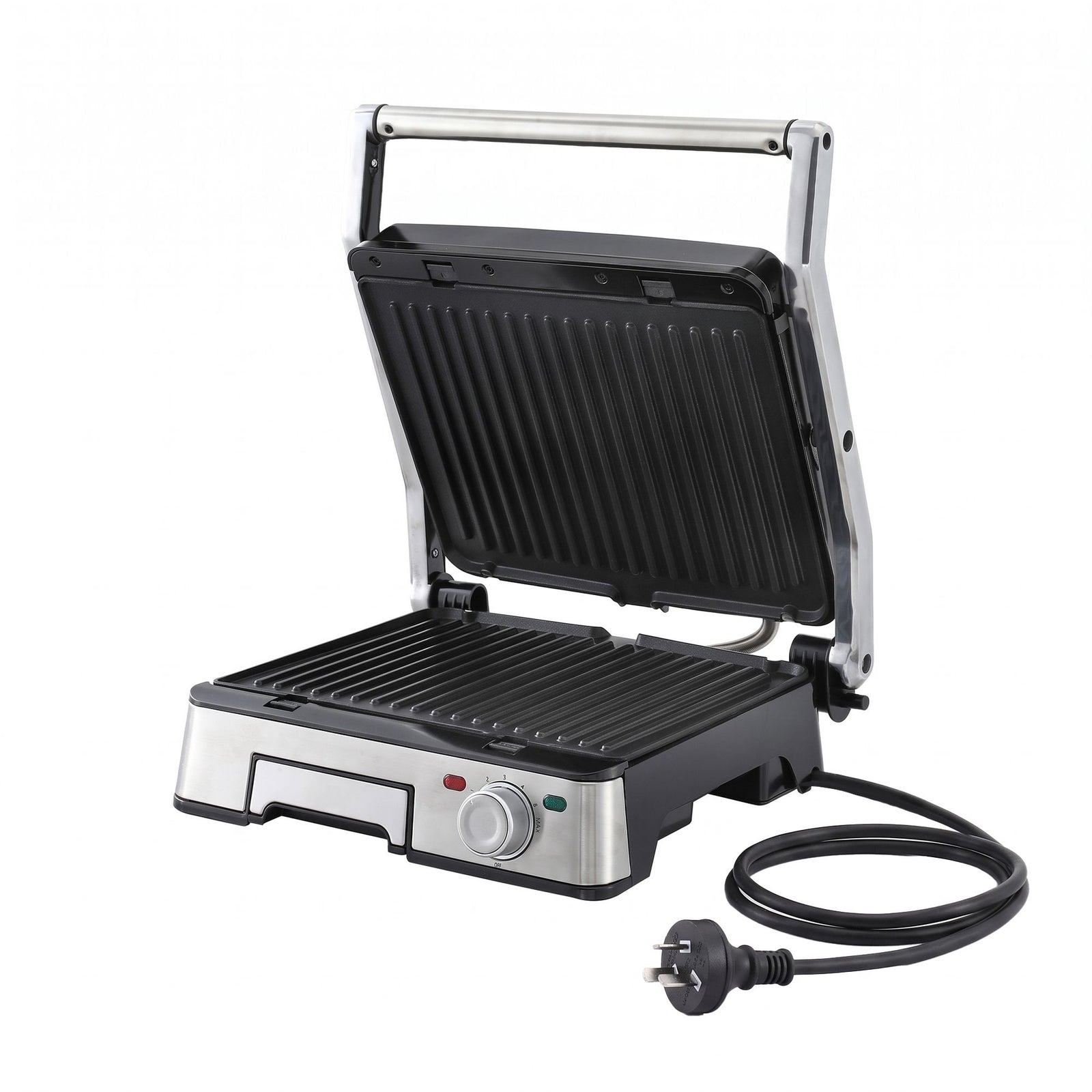 Devanti 2000W 3-in-1 Panini Press Grill Sandwich Maker 180° Open 4 Slice