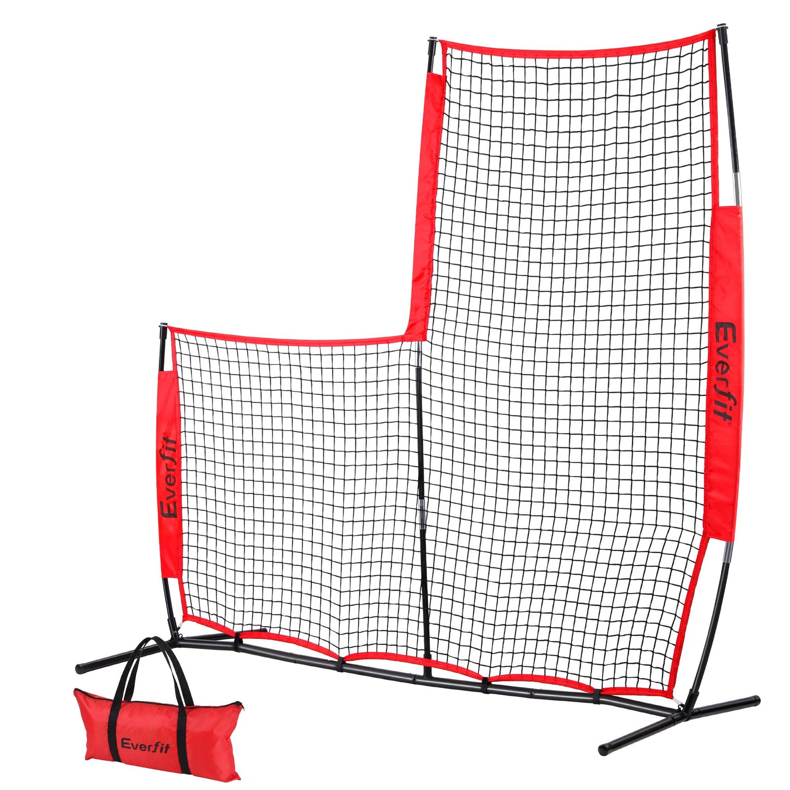 Baseball Pitching Net L Screen Softball Practice Portable Black
