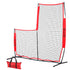 Baseball Pitching Net L Screen Softball Practice Portable Black