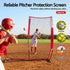 Baseball Pitching Net L Screen Softball Practice Portable Black