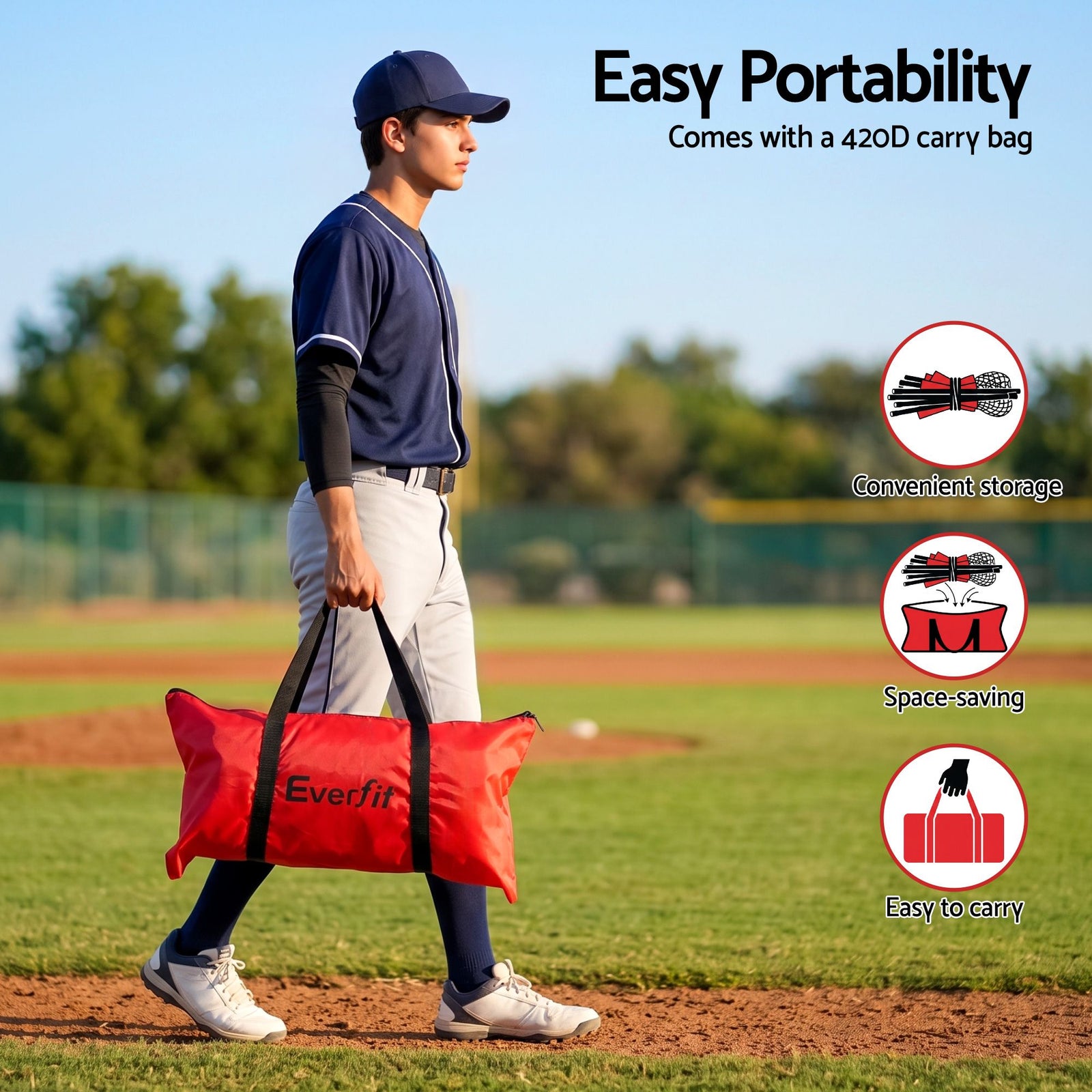 Baseball Pitching Net L Screen Softball Practice Portable Black