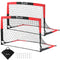 Everfit Pop Up Soccer Goal Nets Heavy Duty Portable Kids Training Set 2 Pcs Red