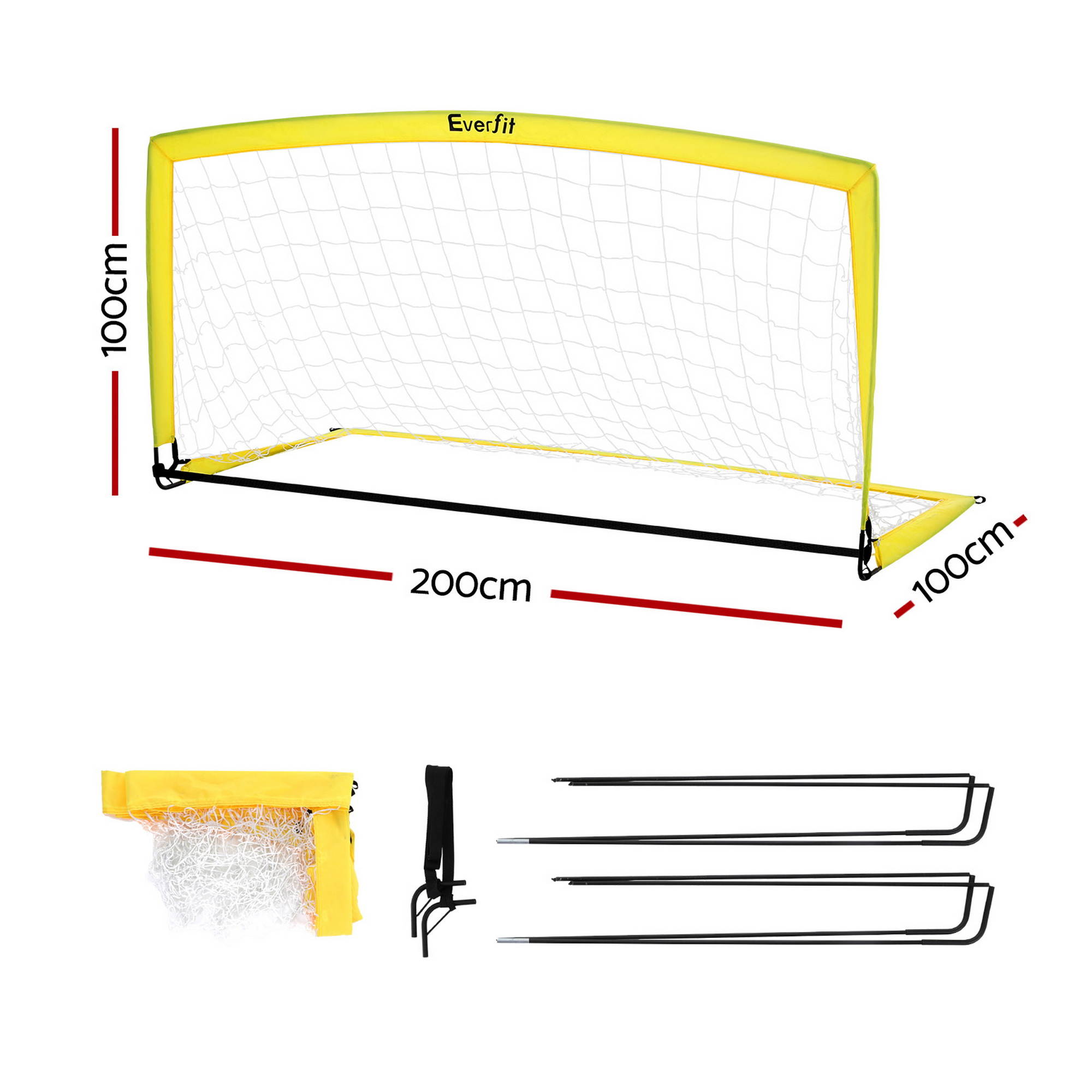 2m Football Soccer Net Portable Goal Net Rebounder Sports Training