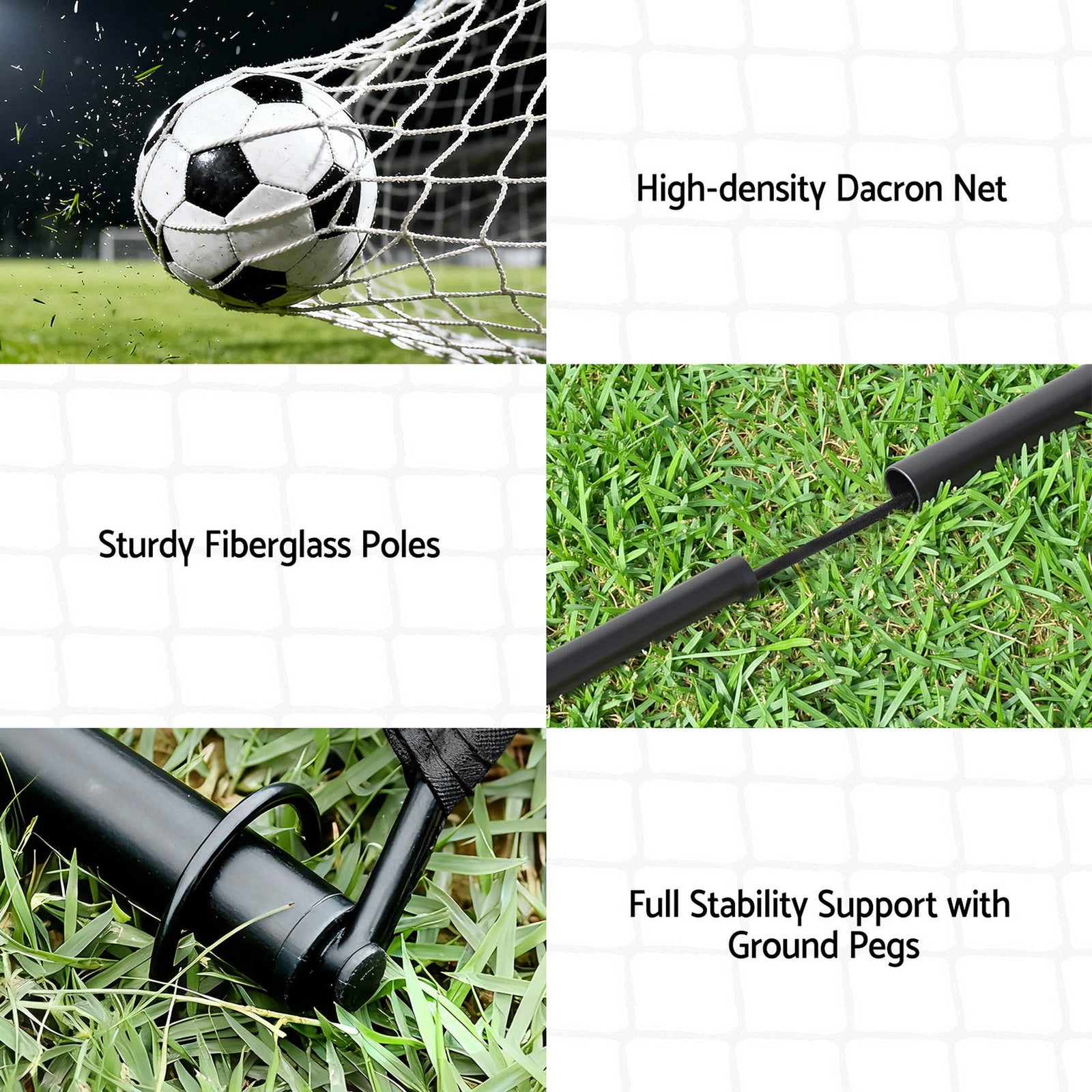 2m Football Soccer Net Portable Goal Net Rebounder Sports Training