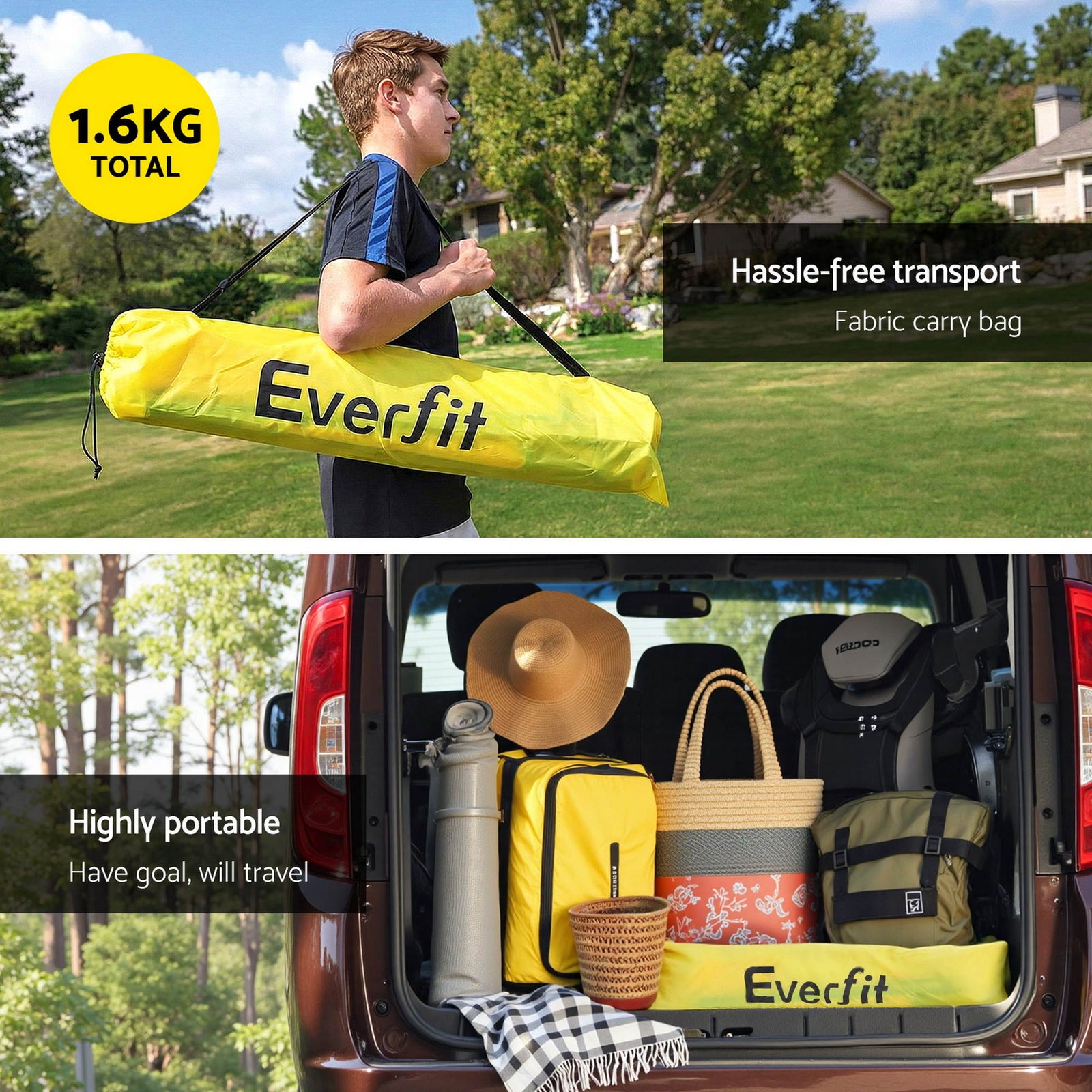 2m Football Soccer Net Portable Goal Net Rebounder Sports Training